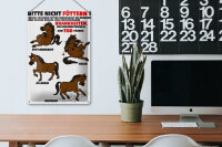 Blechschild Hinweis 20x30cm bitte nicht füttern Pferd krank