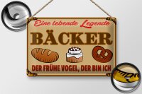 Blechschild Essen 30x20cm Lebende Legende Bäcker Brot