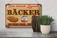 Blechschild Essen 30x20cm Lebende Legende Bäcker Brot