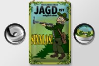 Blechschild Jagd 20x30cm Leben ohne möglich aber...