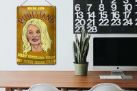 Blechschild Pinup 20x30cm bin Ruhestand Chef ist meine Frau
