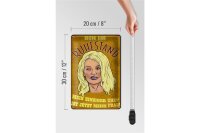 Blechschild Pinup 20x30cm bin Ruhestand Chef ist meine Frau