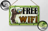 Blechschild Hinweis 30x20cm Free WiFi Internet
