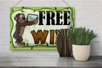 Blechschild Hinweis 30x20cm Free WiFi Internet