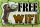 Blechschild Hinweis 30x20cm Free WiFi Internet