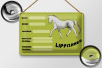 Blechschild Pferd 30x20cm Lippizaner Angaben Name Besitzer