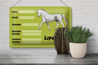Blechschild Pferd 30x20cm Lippizaner Angaben Name Besitzer