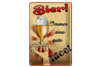 Blechschild Alkohol 20x30cm Bier immer eine gute Idee
