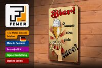 Blechschild Alkohol 20x30cm Bier immer eine gute Idee