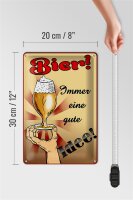 Blechschild Alkohol 20x30cm Bier immer eine gute Idee