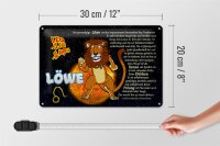 Blechschild Sternzeichen 30x20cm Löwe Planet Sonne