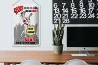 Blechschild Alkohol 20x30cm Sport, Sekt nackt besser aussehen