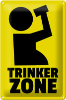 Blechschild Alkohol 20x30cm Trinkerzone