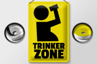 Blechschild Alkohol 20x30cm Trinkerzone