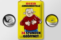 Blechschild Alkohol 20x30cm Bierannahmestelle 24h...