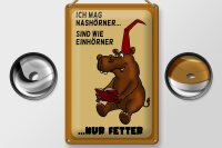 Blechschild Tiere 20x30cm mag Nashörner sind wie Einhörner