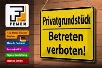 Blechschild Warnschild 30x20cm Privat Betreten verboten