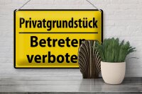 Blechschild Warnschild 30x20cm Privat Betreten verboten