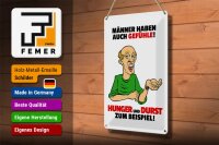 Blechschild Spruch 20x30cm Männer haben auch Gefühle