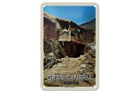 Blechschild Reise 12x18cm Gran Canaria Spanien Las Casas...