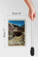 Blechschild Reise 12x18cm Gran Canaria Spanien Las Casas Veneguera