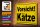 Blechschild Spruch 30x20cm Vorsicht Kampf Katze