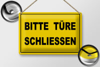 Blechschild Hinweis 30x20cm Bitte Türe schließen
