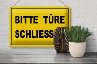 Blechschild Hinweis 30x20cm Bitte Türe schließen