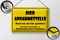 Blechschild Alkohol 30x20cm Bier Annahmestelle geöffnet