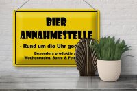 Blechschild Alkohol 30x20cm Bier Annahmestelle geöffnet