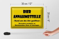 Blechschild Alkohol 30x20cm Bier Annahmestelle geöffnet