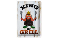 Blechschild Hinweis 20x30cm King of Grill