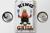 Blechschild Hinweis 20x30cm King of Grill