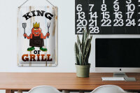 Blechschild Hinweis 20x30cm King of Grill