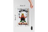 Blechschild Hinweis 20x30cm King of Grill