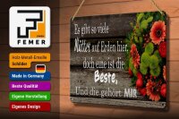 Blechschild Spruch 30x20cm es gibt viele Mütter doch eine