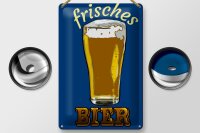 Blechschild Alkohol 20x30cm frisches Bier Bierglas