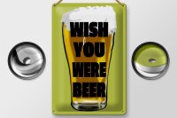 Blechschild Alkohol 20x30cm Wish you were beer Bier
