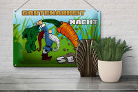 Blechschild Spruch 30x20cm Gartenarbeit macht sexy