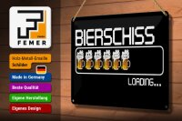 Blechschild Alkohol 30x20cm Bierschiss Loading 6 Biergläser