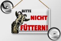 Blechschild Hinweis 30x20cm Tiere bitte nicht füttern Ziege