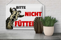Blechschild Hinweis 30x20cm Tiere bitte nicht füttern Ziege