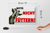 Blechschild Hinweis 30x20cm Tiere bitte nicht füttern Ziege