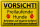 Blechschild Hinweis 30x20cm Vorsicht Freilaufende Hunde