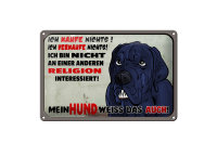 Blechschild Spruch 30x20cm ich kaufe nichts Mein Hund...