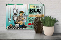 Blechschild Spruch 30x20cm um Klo nicht bespritzen Männer