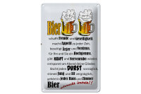 Blechschild Alkohol 20x30cm Bier schmeckt immer Freude