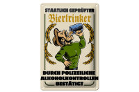 Blechschild Alkohol 20x30cm staatlich geprüfter...
