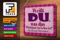 Blechschild Spruch 30x20cm Wichtigste bist DU