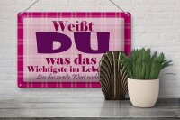 Blechschild Spruch 30x20cm Wichtigste bist DU